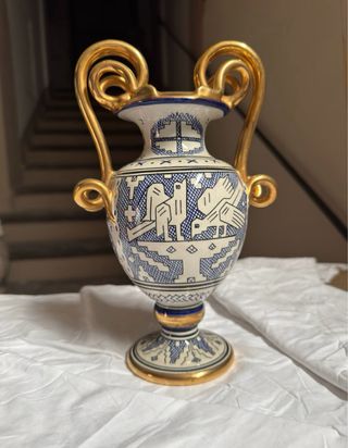 Vaso Volpi Deruta vintage ceramica