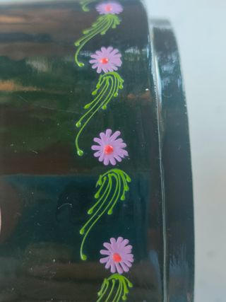 Portagioie vintage in legno decorata finemente