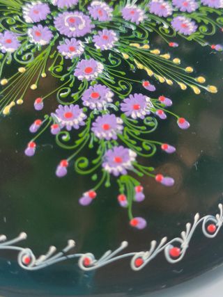 Portagioie vintage in legno decorata finemente