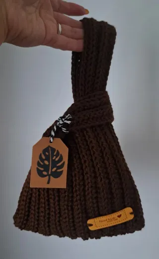 Bolso crochet nudo japones,  tejido a mano por mi