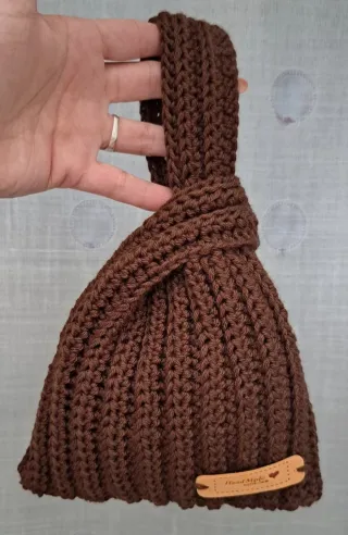 Bolso crochet nudo japones,  tejido a mano por mi