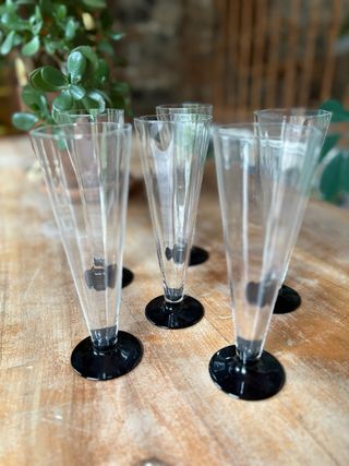 Set 6 Flûte Vetro Murano Carlo Moretti