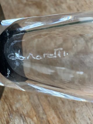 Set 6 Flûte Vetro Murano Carlo Moretti