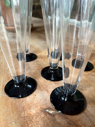 Set 6 Flûte Vetro Murano Carlo Moretti