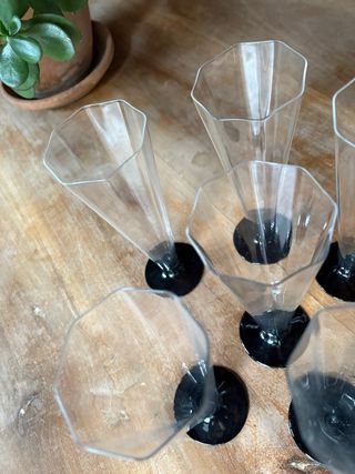 Set 6 Flûte Vetro Murano Carlo Moretti