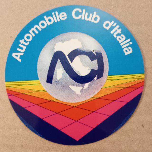 Adesivo vintage ACI Automobile Club d'Italia