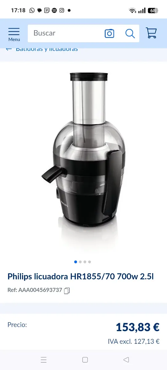 Licuadora Philips HR1855/70 700W 2.5L