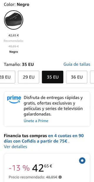 Zapatillas Victoria Plataforma Niña Negras