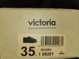 Zapatillas Victoria Plataforma Niña Negras