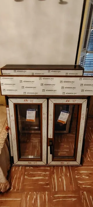 4 Ventanas PVC Kommerling 2 hojas nuevas