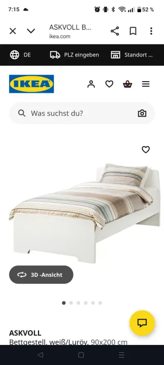 Cama individual blanca con cajones 90x200