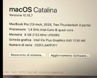 MacBook Pro 13.3 256GB 8GB 2020