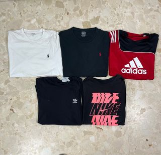 Lote 5 camisetas hombre M | Polo Ralph Lauren, Adi