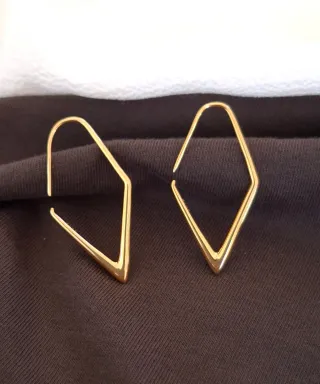 Pendientes Plata con Baño de Oro.