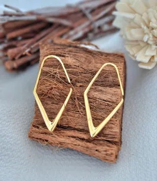 Pendientes Plata con Baño de Oro.