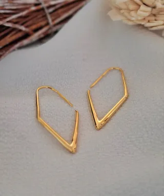 Pendientes Plata con Baño de Oro.