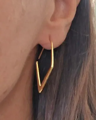 Pendientes Plata con Baño de Oro.