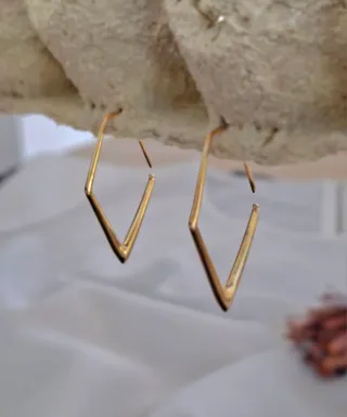 Pendientes Plata con Baño de Oro.