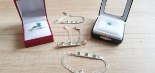 Anillo Oro 18k Esmeralda Natural Muzo Certificada