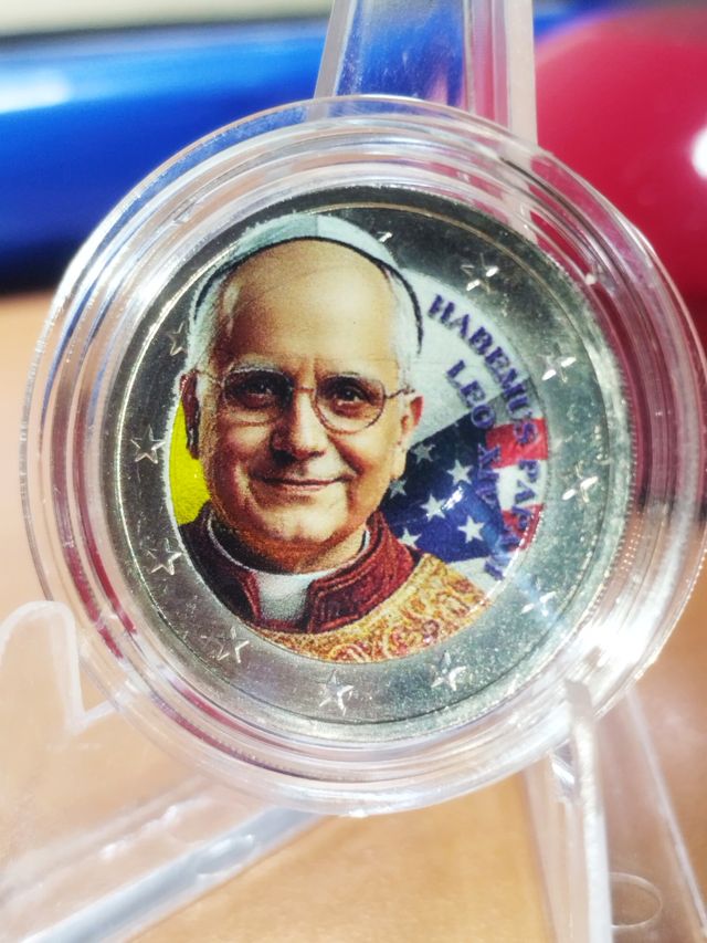 Moneda 2 € Vaticano Papa León XIV