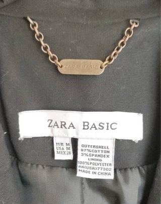 Americana/Blazer Negro Clásico Zara