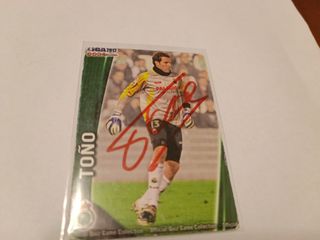 Cromo firmado Toño Racing de Santander 2012