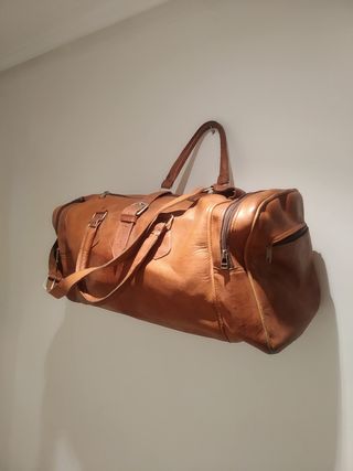 Bolsón de viaje de piel de camello