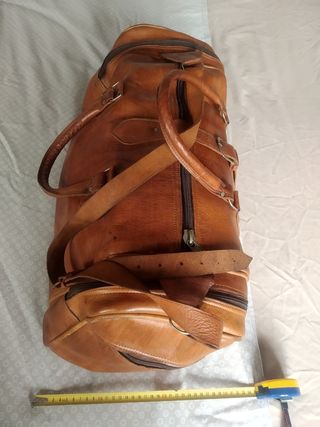 Bolsón de viaje de piel de camello