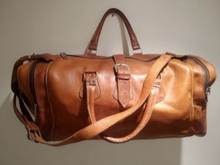 Bolsón de viaje de piel de camello