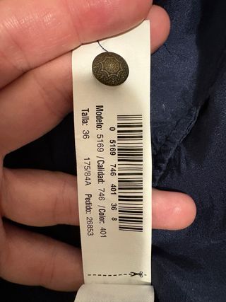 Camisa Massimo Dutti seda estilo mao azul