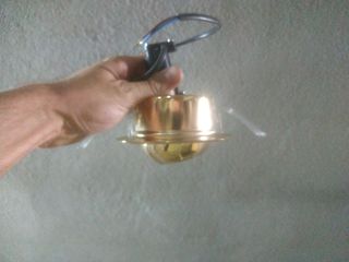 Lámpara empotrada dorada metal