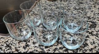 Set de 6 vasos de vidrio