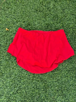 Falda de patinaje para niña roja