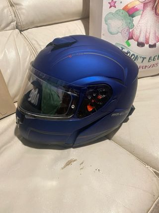 2 CascosMoto Azul MT Helmets , comunicados talla L