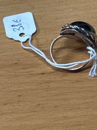 Anillo Plata Ley 925 Piedra Negra azabache