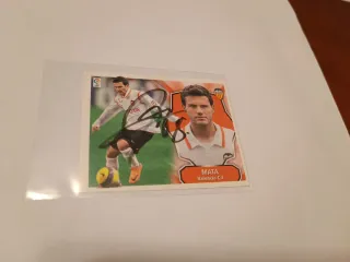 Cromo firmado Juan Mata Valencia 08/09