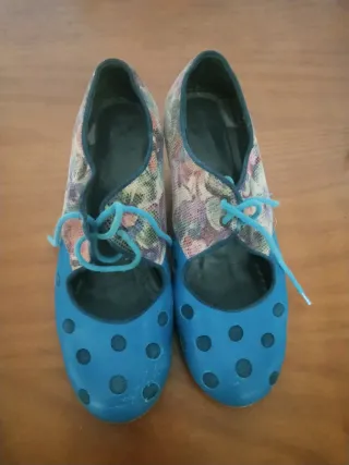 Zapatos Flamenco Profesional Azul/Multicolor