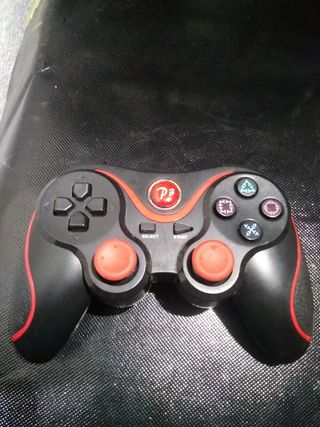 Mando PS3 Sony Negro con detalles rojos