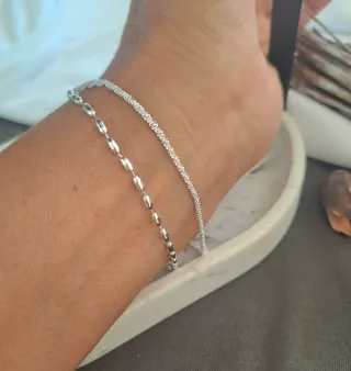 Pulsera de plata con eslabones ovalados