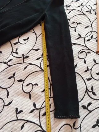 Cárdigan Zara negro con flecos 