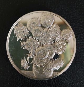 Medaglia d'argento 925, Girasoli Van Gogh 1888
