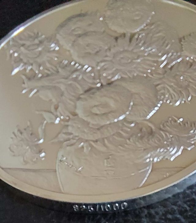 Medaglia d'argento 925, Girasoli Van Gogh 1888