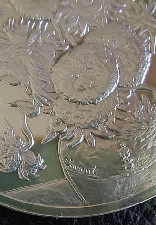 Medaglia d'argento 925, Girasoli Van Gogh 1888