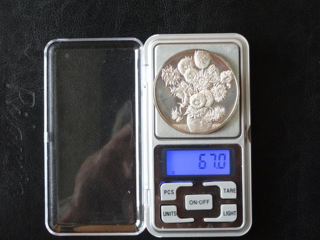 Medaglia d'argento 925, Girasoli Van Gogh 1888