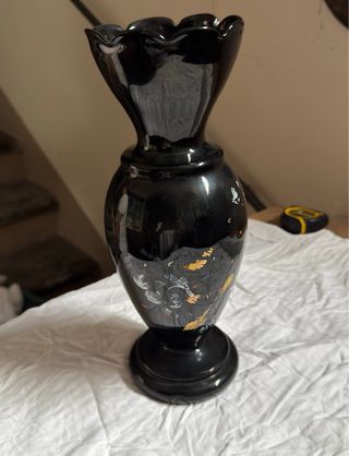 Vaso Vintage Nero Vetro