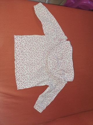 Felpa con cappuccio e stampa leopardata per bambin