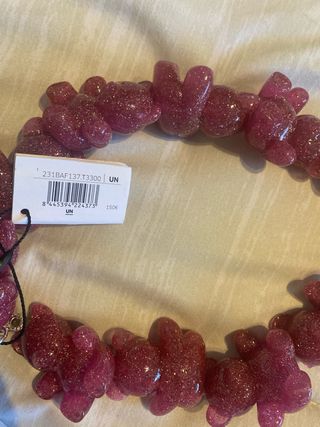 Collar Bimba y Lola Ositos Rosa Glitter