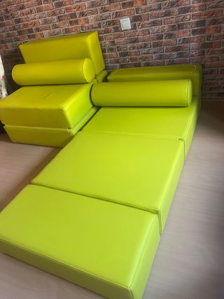 Sofá Cama Modular Polipiel Verde