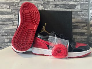 Jordan Air 1 Low Negro Rojo