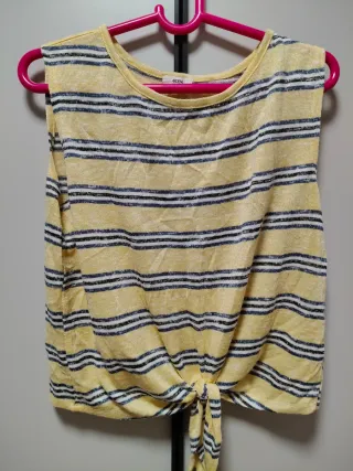 Camiseta Blanca Calavera Flores Talla S